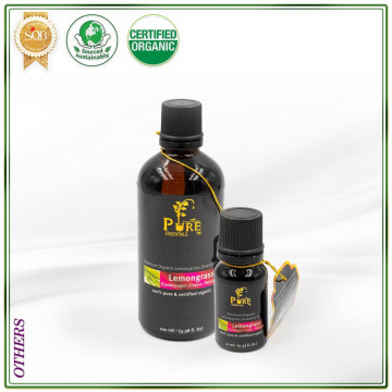 100% Certified Organic Pure Essential Oil (Lemongrass)