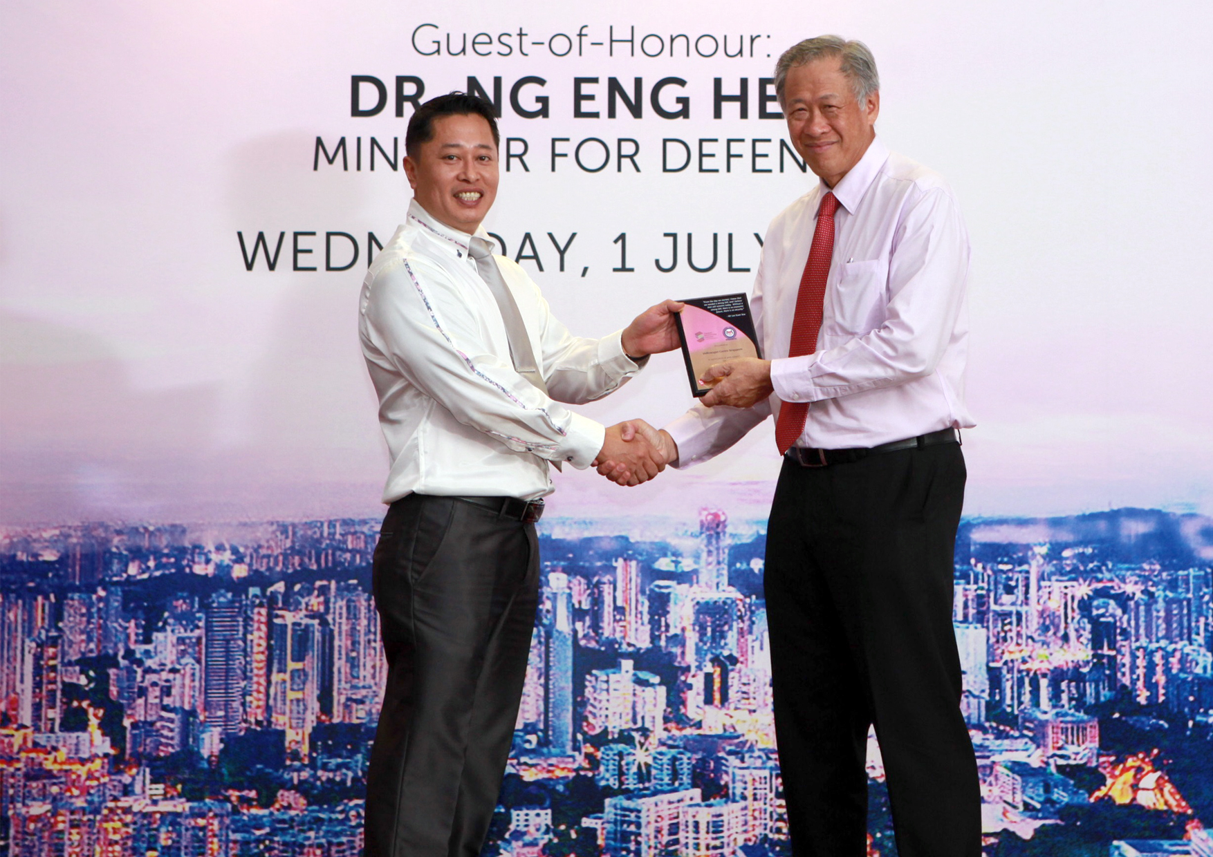 TOA from Minister for Defence, Dr Ng Eng Hen
